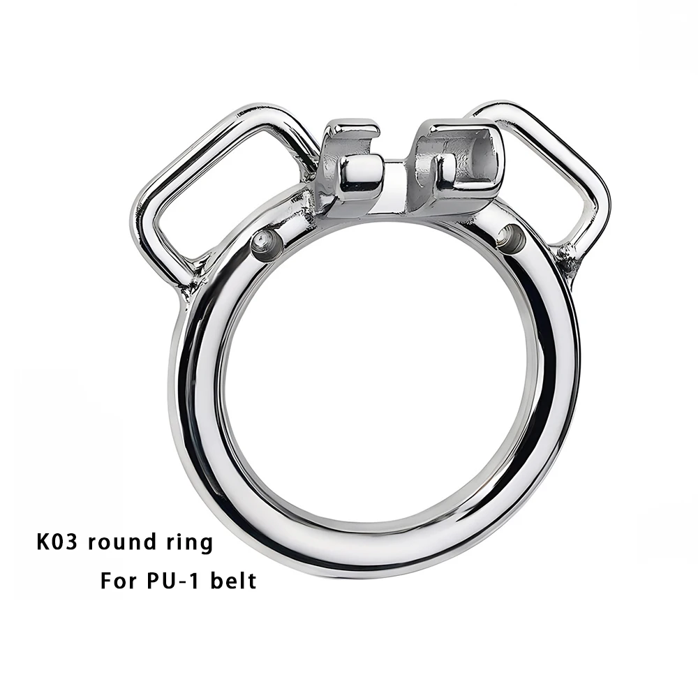 LEZEE Stainless Steel Penis Ring K03 K04 Base Rings For Male Chastity Cage Cock Lock Device Uses With Belt Built-in Locks Only