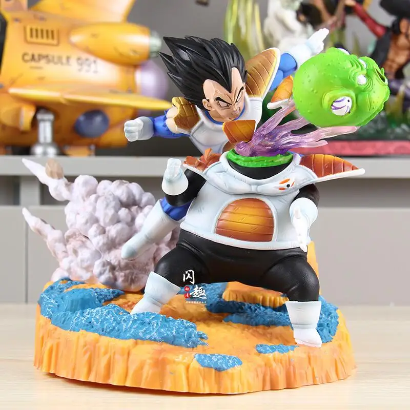 

21cm Kawaii Anime Dragon Ball Z Figure Vegeta Vs Guldo Statue Handmade Pvc Action Figures Collection Model Toy Surrounding Gifts