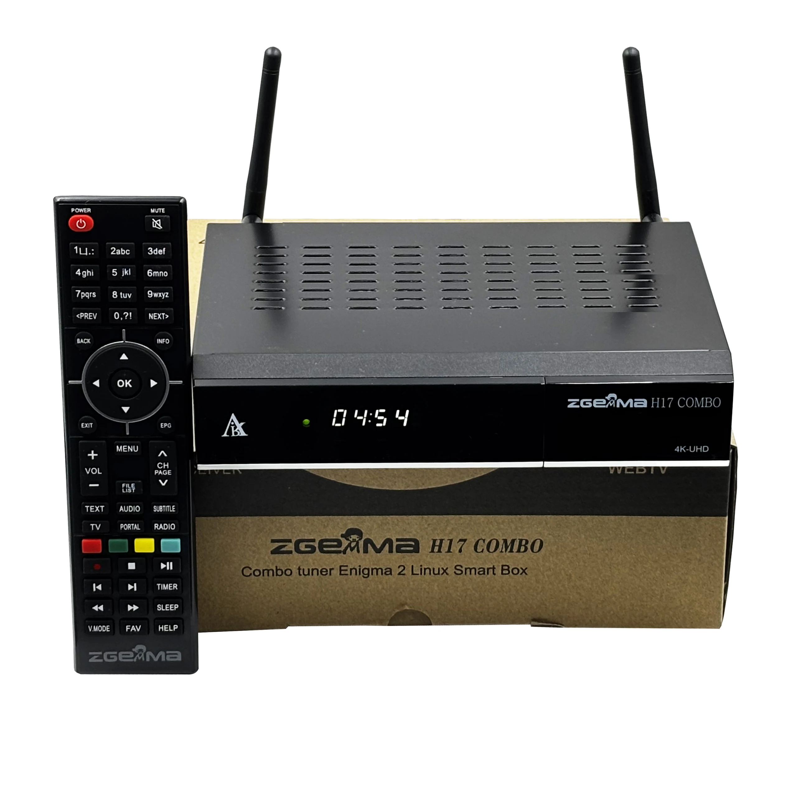 Air Digital Zgemma H17COMBO Odbiornik satelitarny DVB-S2+T2/C 4K Obsługa USB Zainstaluj obraz