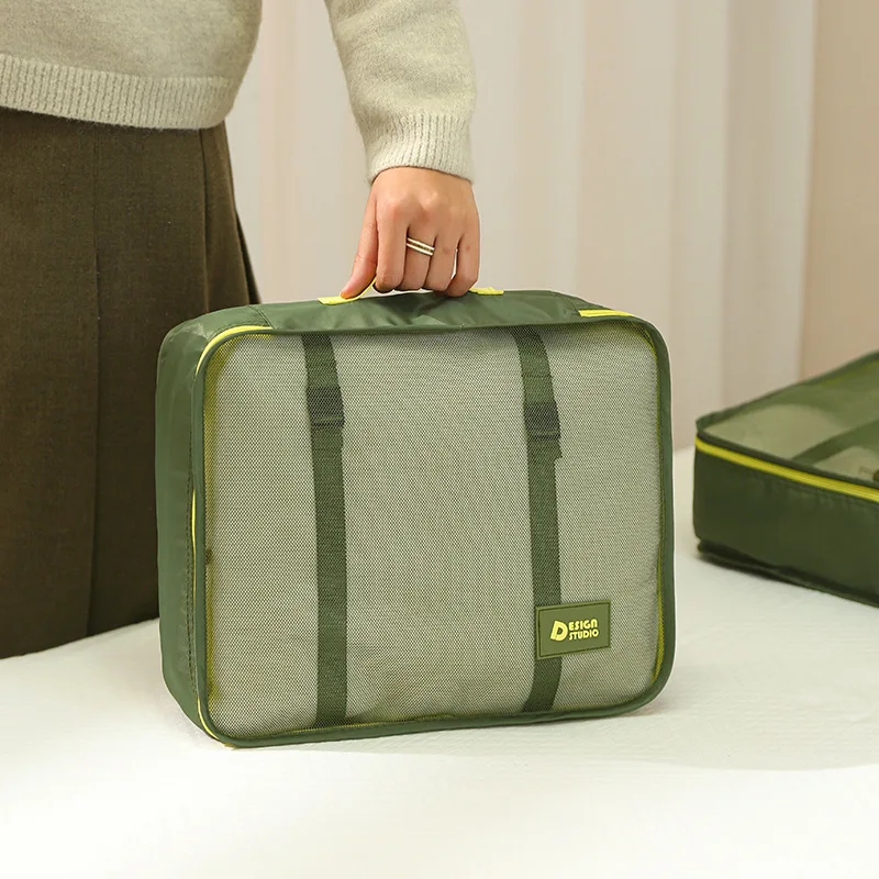 حقيبة تخزين/حقيبة تنظيم/مجموعة قطع سفر مقاومة للماء سميكة من نسيج قطني طويل متعددة الوظائف أمتعة محمولة