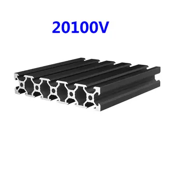 1 pieza de perfil de aluminio con ranura en V, negro, 2020, 2020N1, 2040, 2040N1, 2060, 2080, 4040, 4080, 20100, estándar de la UE, para impresora 3D, marco DIY 6 best sales Perfil de aluminio 4040 - №2