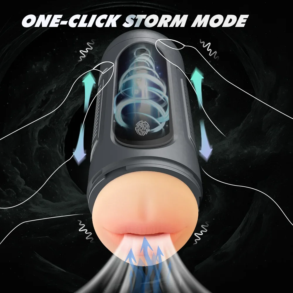 

Male fully automatic retractable masturbator, with electric aircraft cup male masturbator at both ends. Male Masturbation Toys