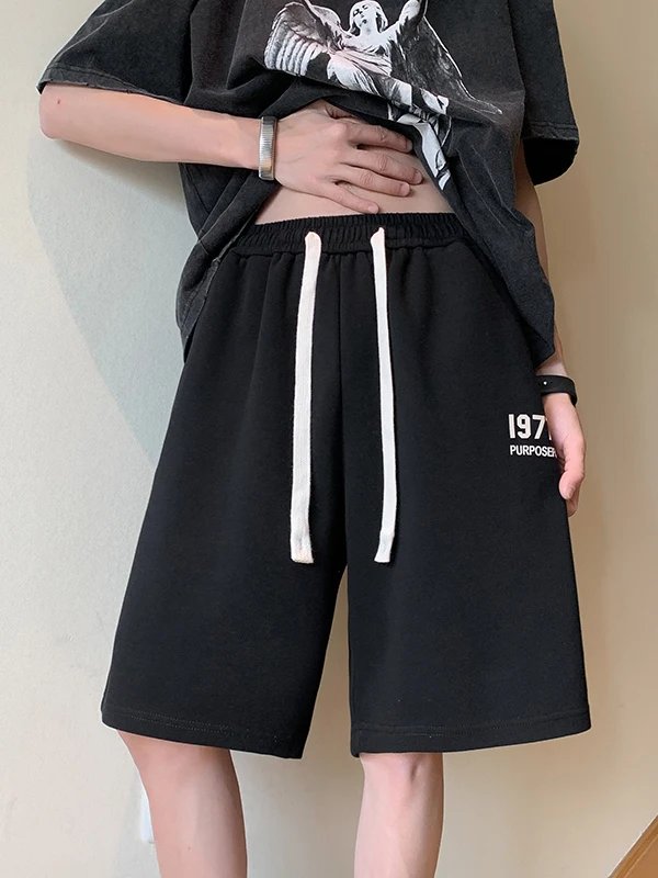 

Спортивные брюки для мальчиков в американском стиле, большие размеры, летние, свободные, универсальные, длиной до колена, повседневные, для баскетбола