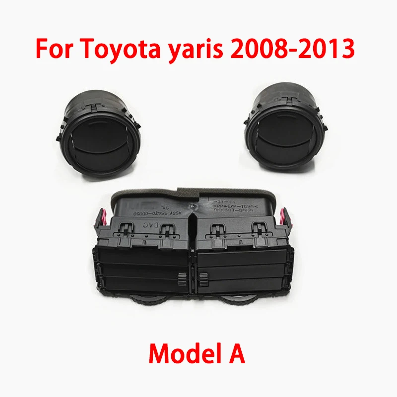 Replacement parts for center console air conditioning vent panel and vent cover for Toyota Yaris (2008-2013 models)