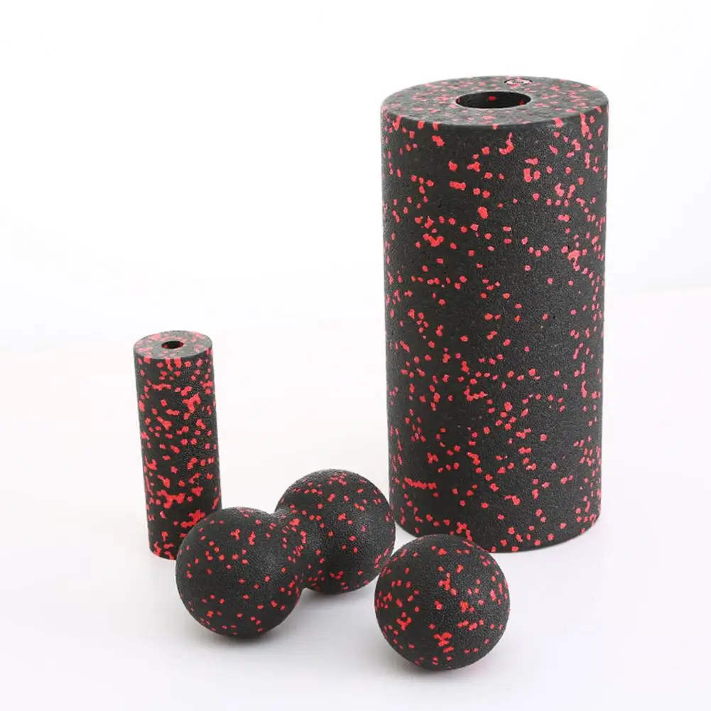 4Pcs/Set EPP Foam Roller Fascia Ball High Density Back Pain Relief Yoga Exercise Physical Therapy Muscle Recovery Deep Tissue Ma
