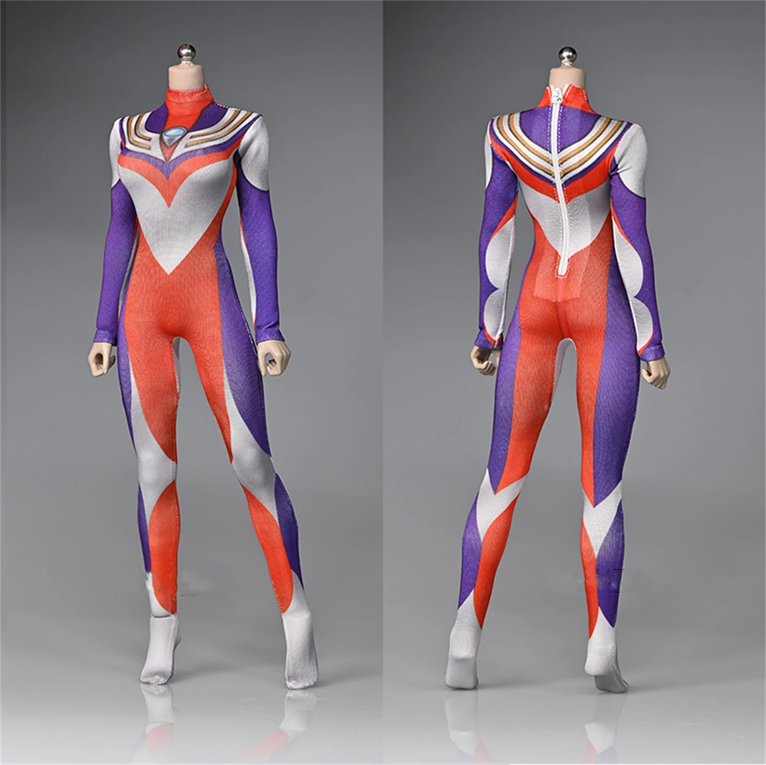 1/6 Scale Female Tiga Jumpsuit Bodysuit Tights Clothes Fit for 12inches TBLeague Phicen Seamless Action Figure Body