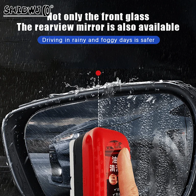 Dissolvant de film d'huile hydrophobe pour vitres de voiture, nettoyeur de film d'huile pour vitres de voiture, brosse de livres, pare-brise, 1PC