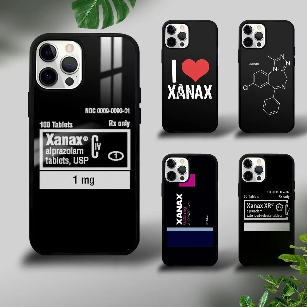 

Alprazolam Xanax Phone Case For iPhone 16 15 14 13 12 11 Pro Xs Max Mini Plus Celulares Hard Funda