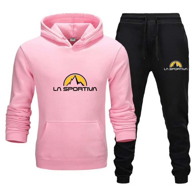 New women's hooded sportswear+jogging pants set, daily casual sports style autumn and winter fashionable casual sports set