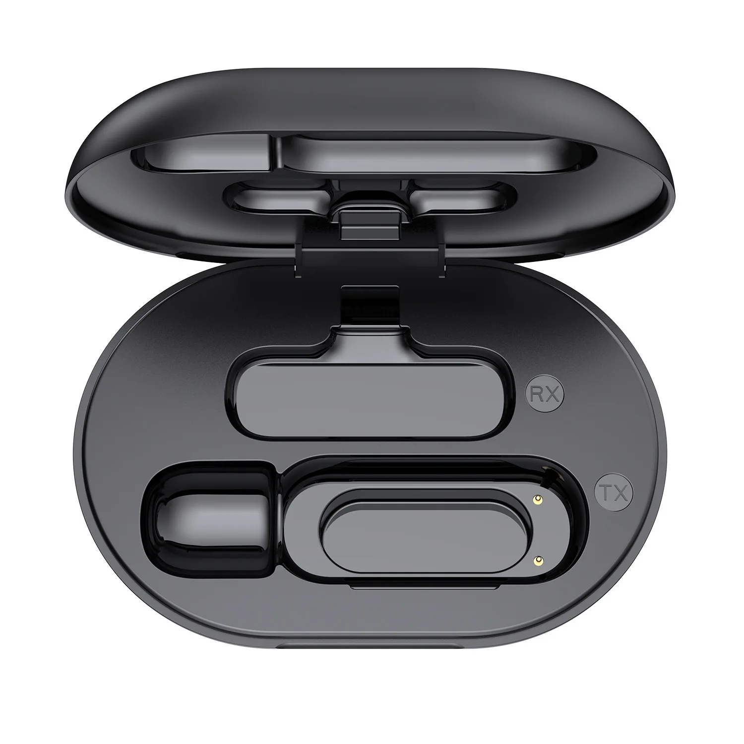 K61 One-to-Two Wireless Lacellar Microphone 2.4G Charging Case Mini Live Broadcast Reverb Microphone Noise Cancellation