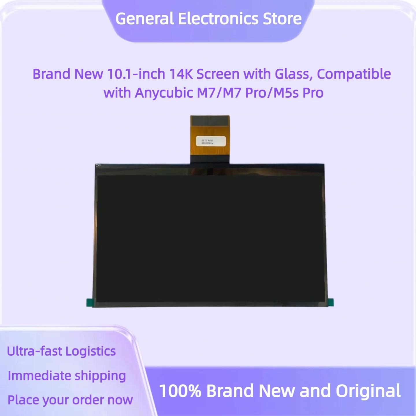 

Brand New 10.1-inch 14K Screen with Glass, Compatible with Anycubic M7/M7 Pro/M5s Pro