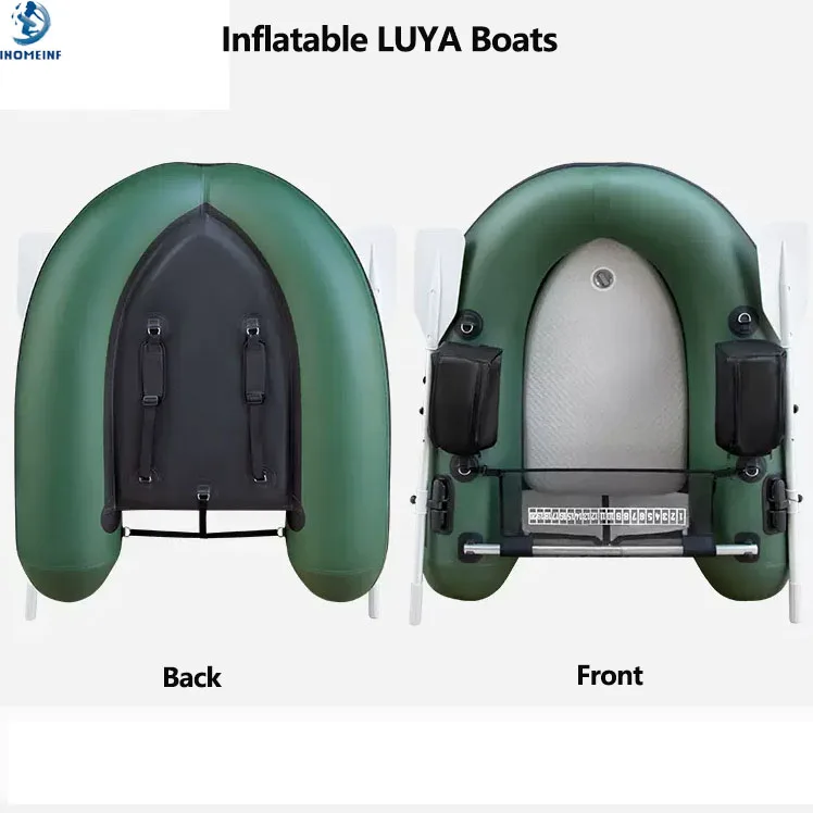 

KOETSU Fishing Canoe Inflatable Luya Boat Set Portable Flippers Fishing Boat 2+1 Air Chamber Single Folding Rubber Boat Kayak