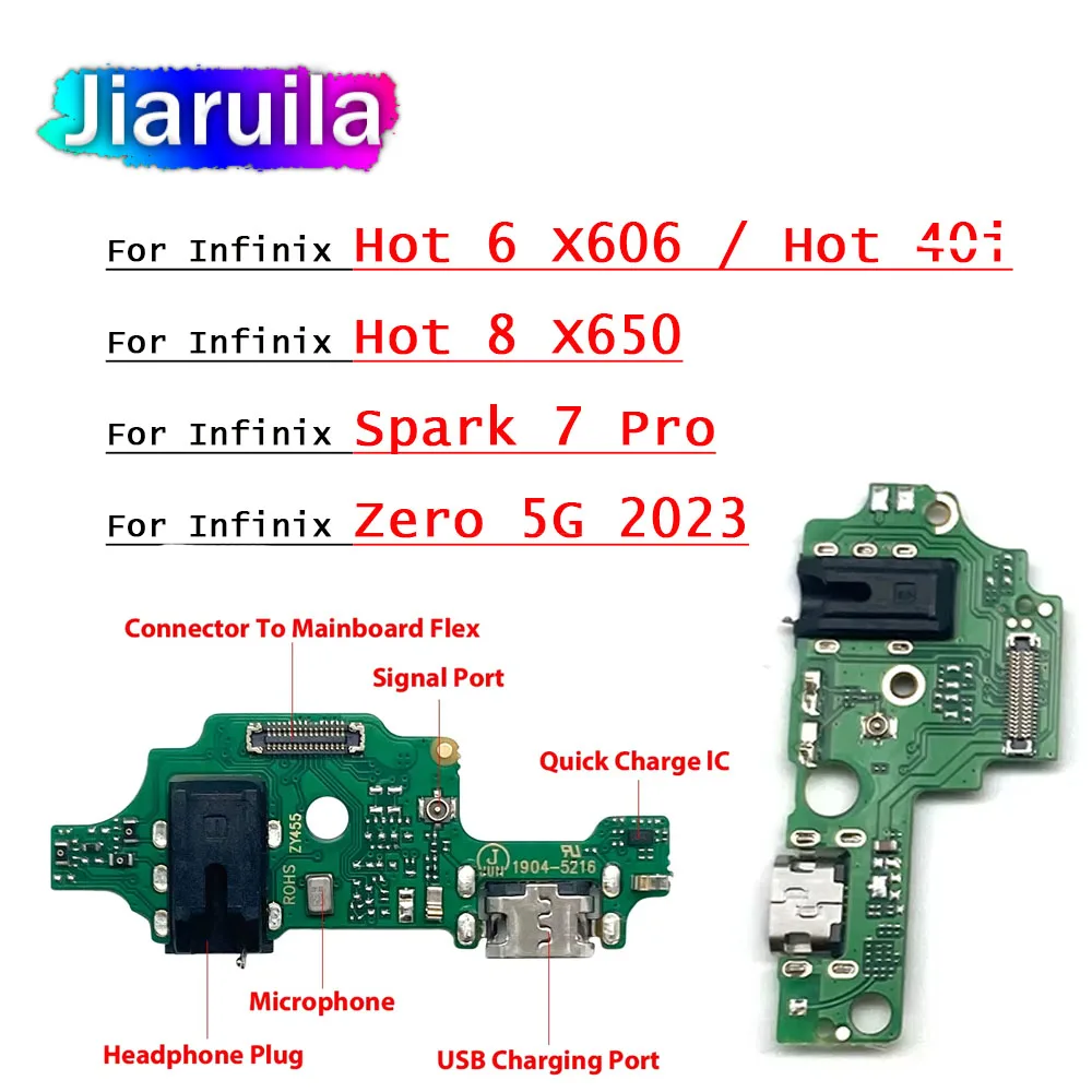 

10 шт. гибкий кабель для зарядного устройства Infinix Hot 6 Hot 40i Spark 7 Pro Tecno Pop 2 Plus USB-разъем для зарядного устройства с микрофоном