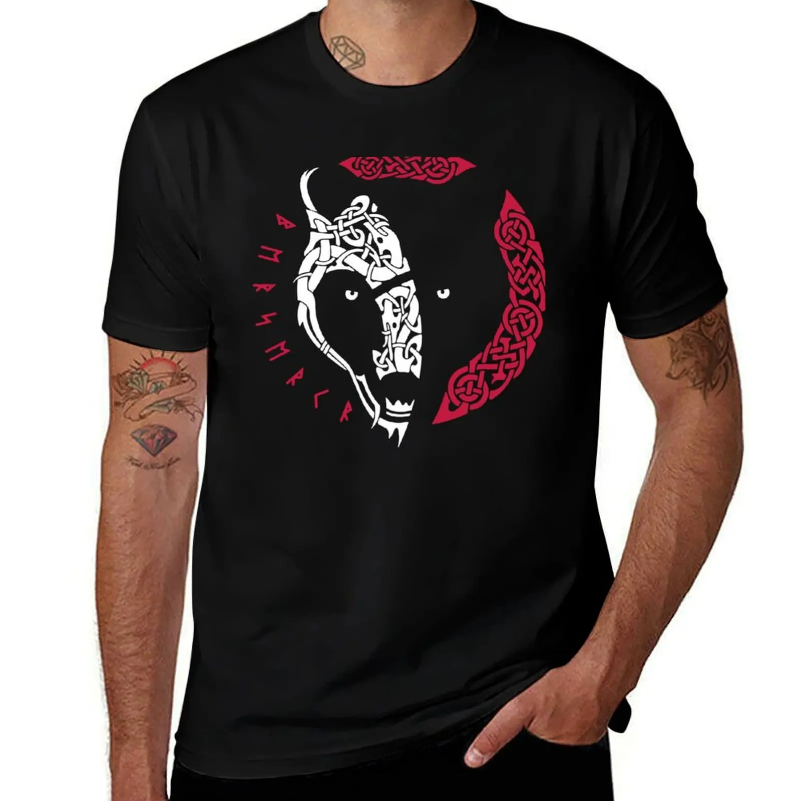 Berserkers Norse warriors champion of the Viking T-Shirt graphic tee shirt animal prinfor boys black t shirts for men