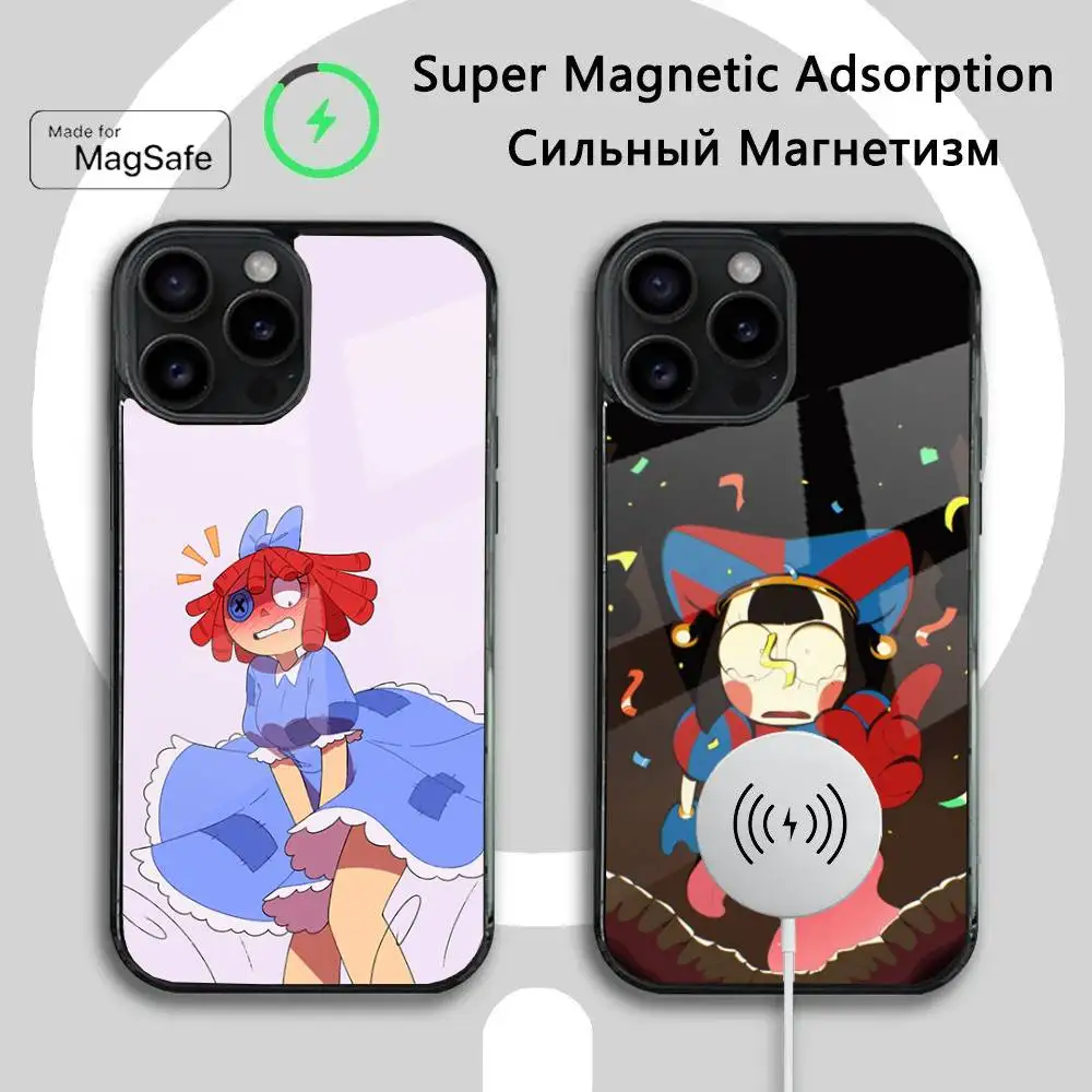 

D-Digital Circus-S Phone Case For iPhone 16 15 14 13 12 11 Plus,Pro,Max Mini Magsafe Magnetic Wireless Charging