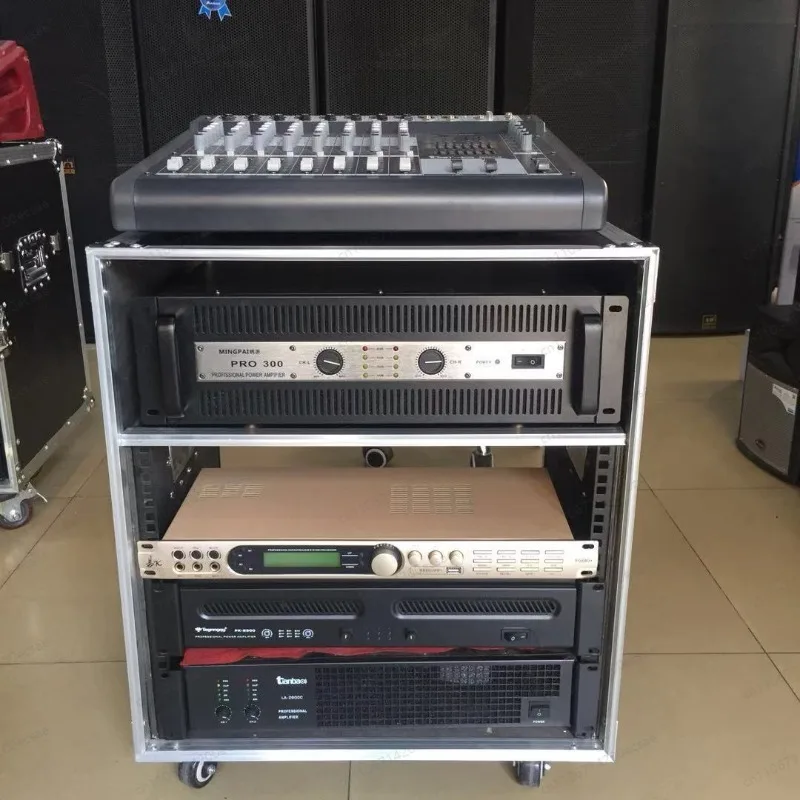 Caja de Rack para Amplificador de Potencia 8U 12U 16U, Chasis de Gabinete para Equipo de Audio KTV Doméstico y Caja de Aviación para Mezclador