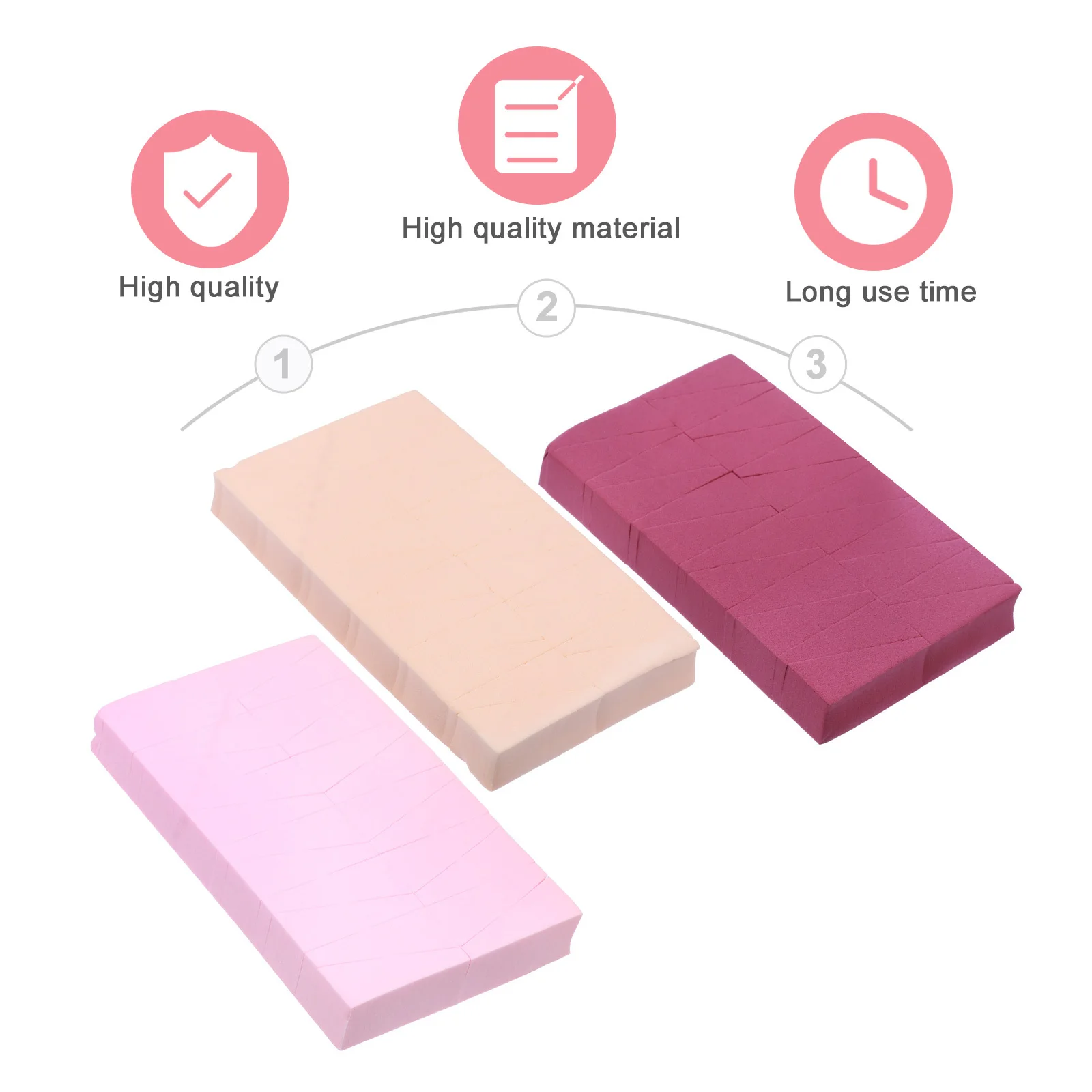 72pcs 3 Sets Triangle Makeup Sponge Soft Reusable Foundation Blending Applicator For Liquid Powder Cream Concealer Beauty