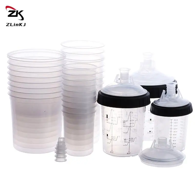 165/400/600ml Spray Gun Paint Tank Spray Gun Mixing Cup Disposable Quick Measuring Cup for Paint Cars, Furniture, House and More