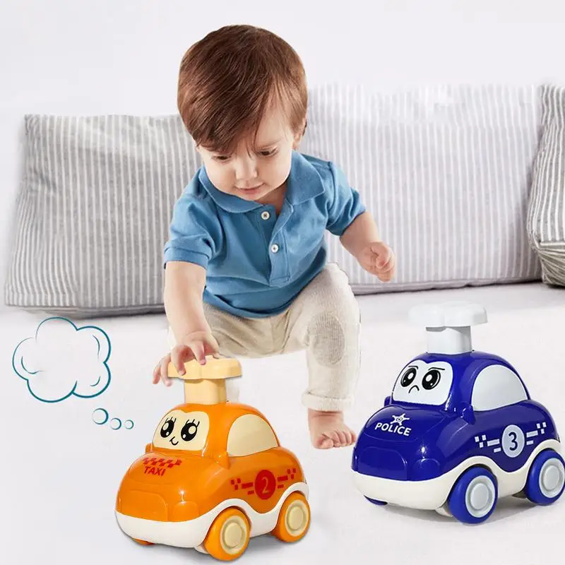 Press And Go Car Toys Cartoon Press And Go Car Toys Cute Vehicle Toys Shock-Proof Children Toys For Enhancing Fine Motor Skills