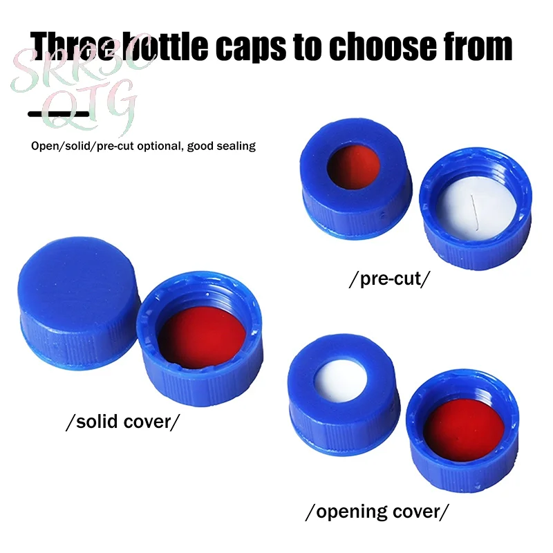 Hot Sale Blue Open-topped Polypropylene Cap Plastic Septa 9 Mm For Chromatography Vial 2 Ml Replacement Agilent