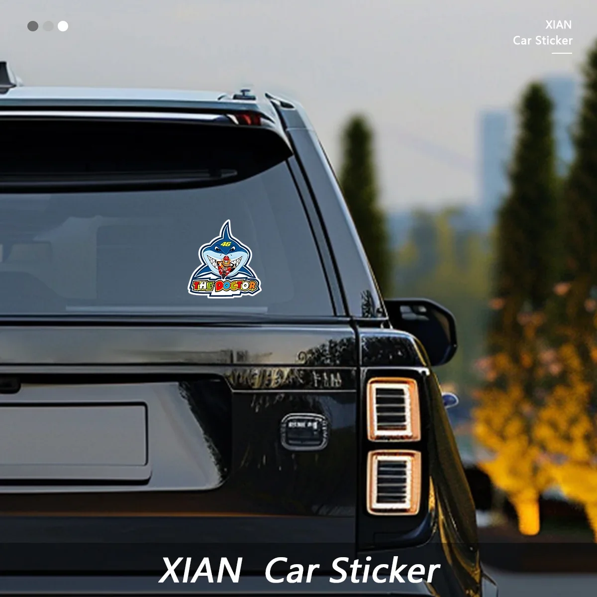 

Decal For Car & Vehicle Accessories Multi-Color Cartoon Blue Shark Sticker Decorative