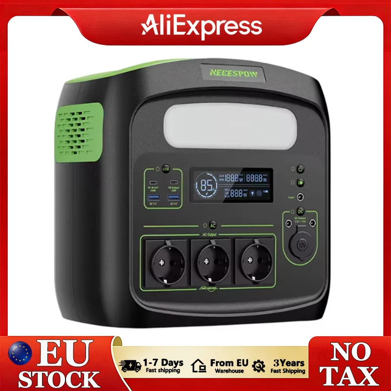 Estación de Energía Portátil Newsmy N7576 de 700W y 460.8Wh, Generador Solar con Batería LiFePO4, para Respaldo Doméstico, Camping al Aire Libre y Energía Móvil