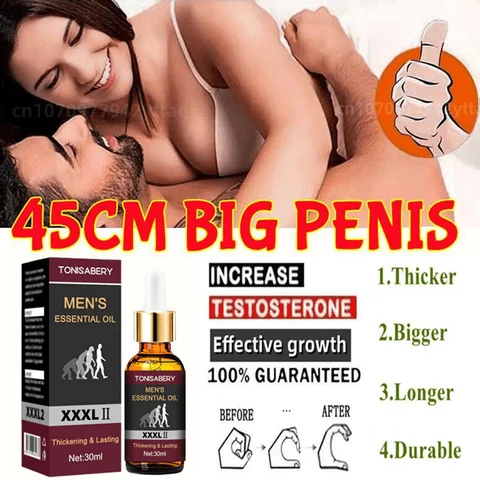 Powerful Men Big Dick Enlargement Gel Increase XXL Size Penis Erection Sex Product climax delay Extender Enhancer massage oil