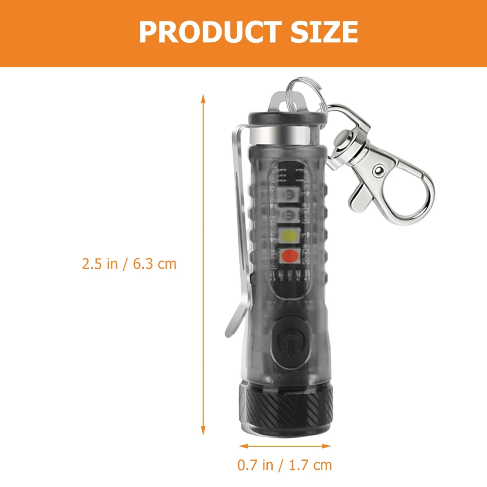 

Mini LED Keychain Flashlight Torch Small Charging Work Lights Camping IPX6 Waterproof Outdoor UV Modes