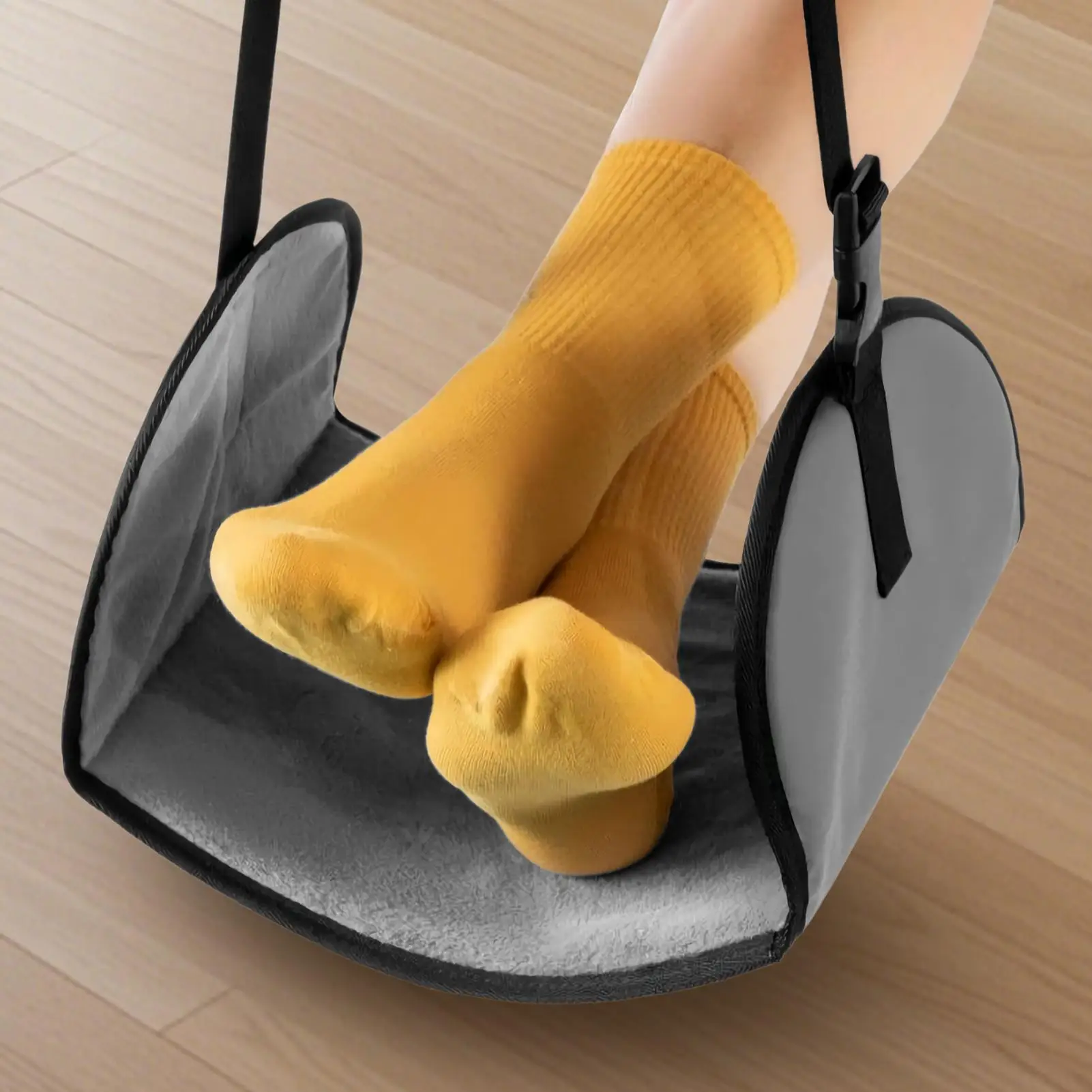 Foot Hammock For Long Flying Long Travel Adjustable Foot Hammock Under Desk Footrest Swing Leg Support Must-Have For Home