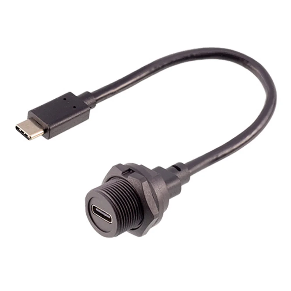 Threaded TYPE C Waterproof IP67 IP68 Charging Data Connector USB 3.1 Type-C Male Female Installation PCB Plug Socket USB3.1