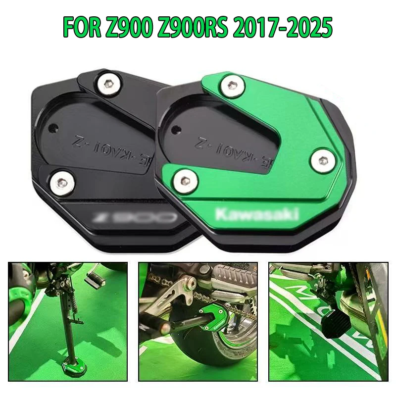 

Fit For Z900 Z900RS Z 900 RS Z 900 2017-2025 2024 2023 2022 Motorcycle Kickstand Foot Side Stand Extension Pad Support Plate