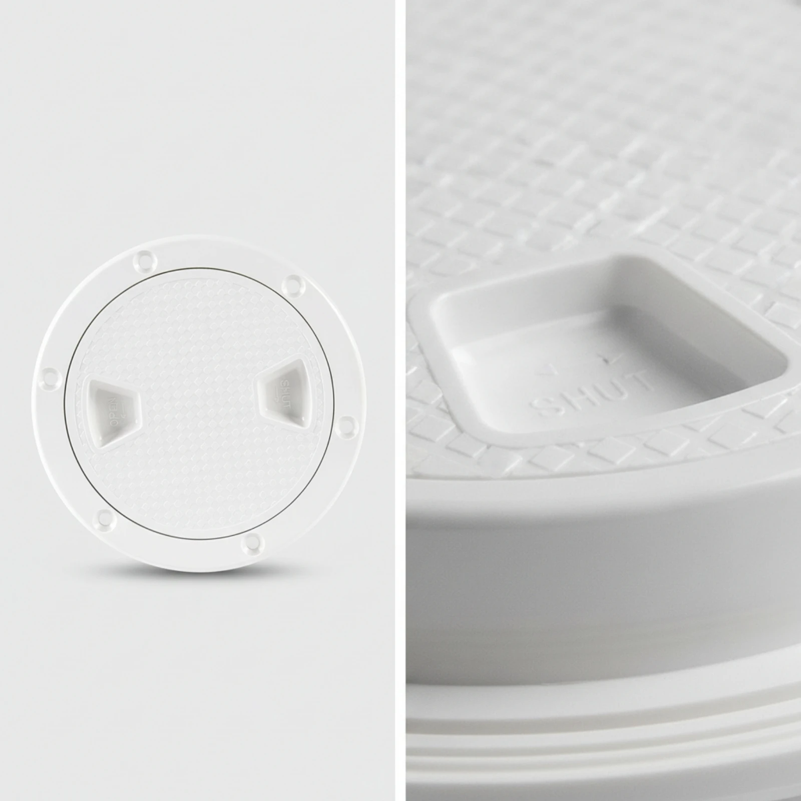 Marine Deck Hatch Cover Sleek Boat Deck Hatch Weatherproof Textured for Inspection Opening, Storage Compartment