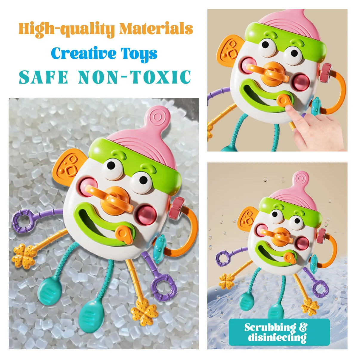 ของเล่นลูกบอลมือถือแบบขวด, ของเล่นเสริมพัฒนาการเด็กหกในหนึ่งเดียว, ของขวัญคริสต์มาสและวันขอบคุณพระเจ้า, สีสุ่ม