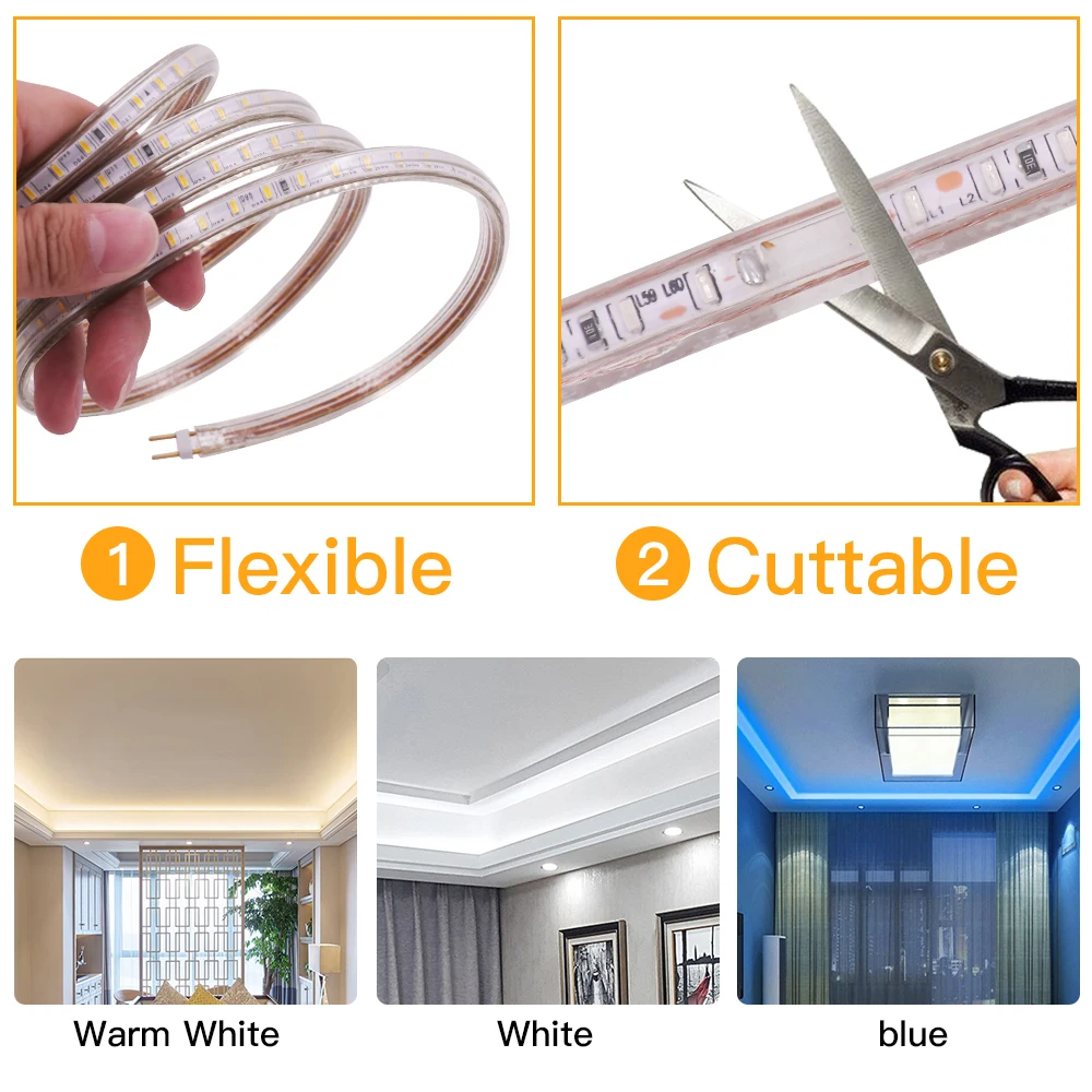 220V LED Strip With Dimmer EU/ - Decor Lighting Uk ulasan dan harga