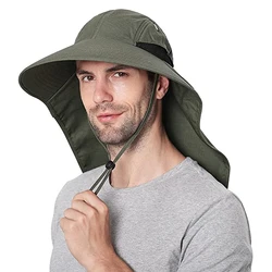 Summer Unisex Sun Hat Adjustable Fishing Bucket Hat Cotton Wide Brim Climbing Cap Sun Protection Hat For Outdoor Activity