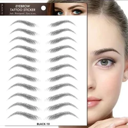 4D Long Lasting Natural Hair Like Eyebrows Stickers Fake Eyebrow Stickers Makeup Waterproof Eyebrow Tattoo Sticker Cosmetics