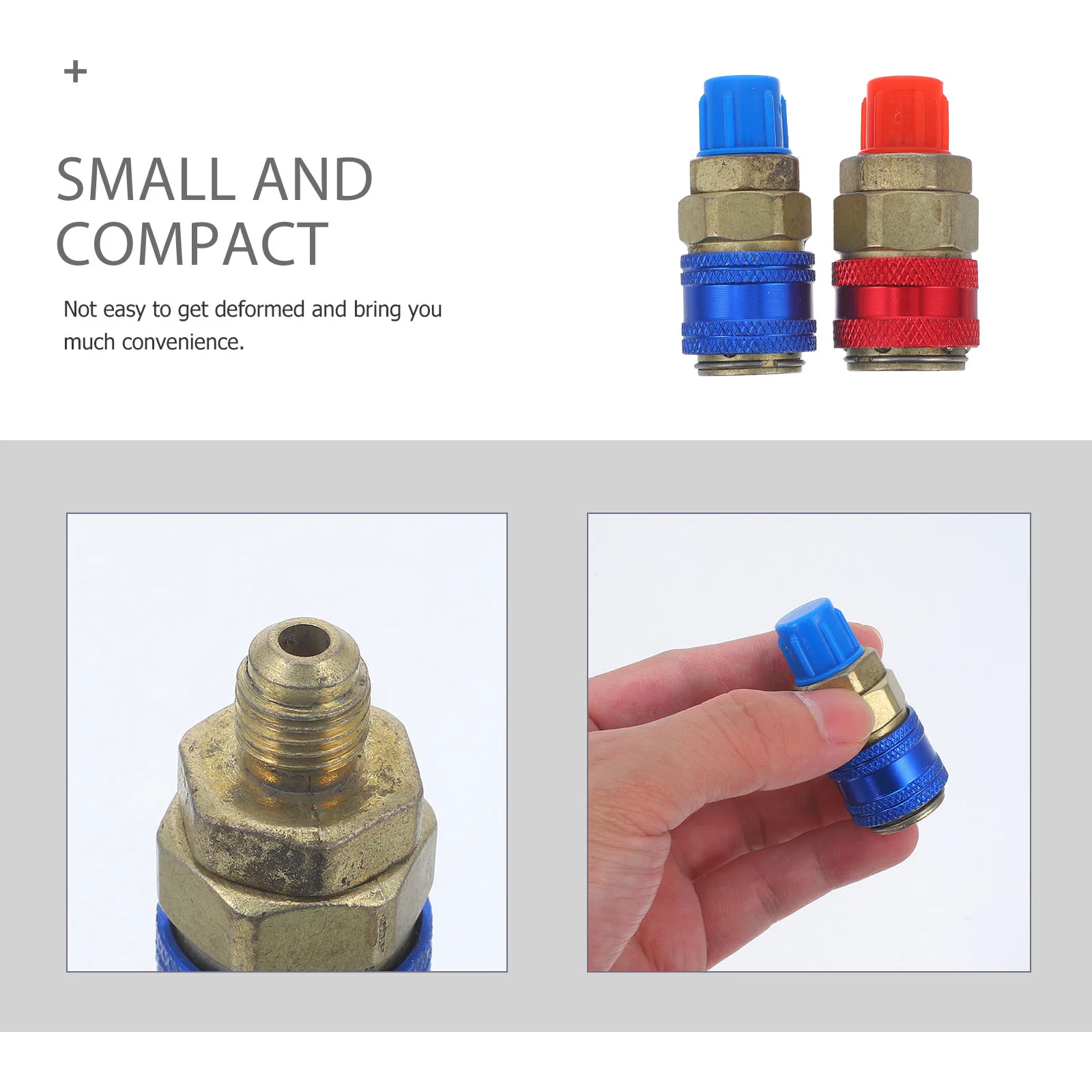 

Air Conditioning Refrigerant Adapter Coupler Connector for Car AC Fluoride Hose Fittings Leakproof Durable Copper Auto