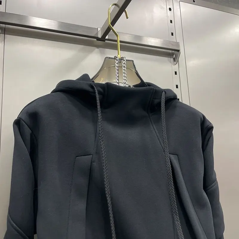 Men's Casual Sports Spring and Autumn Fashion Versatile Hooded Loose Long-sleeved Sweatshirt and Sweatpants Two-piece Set