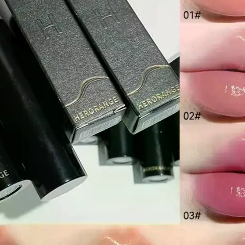 HERORANGE 3.5g Low Saturation Light Lipstick Multi-Purpose Stick Moisturizing White Natural Holding Mirror Lipstick