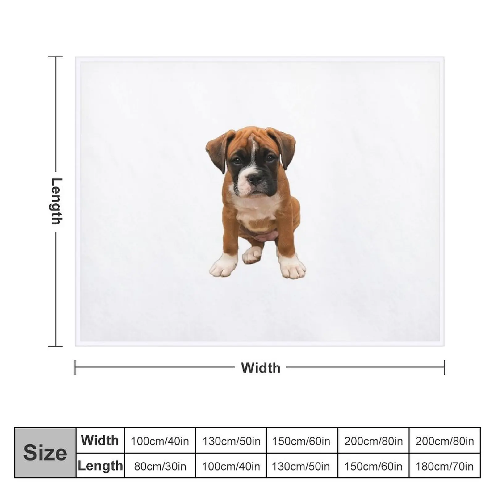 Boxer Cute Puppy Dog Throw Blanket Retros Tourist Blankets