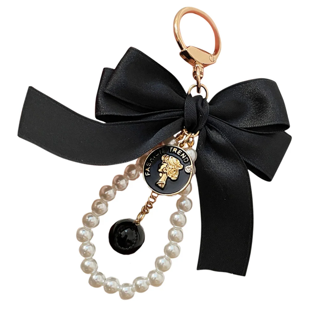 Key Chain Car Key Chain Pearl Bow Key Ring Backpack Keychain Vintage Keychain Bag Ornament