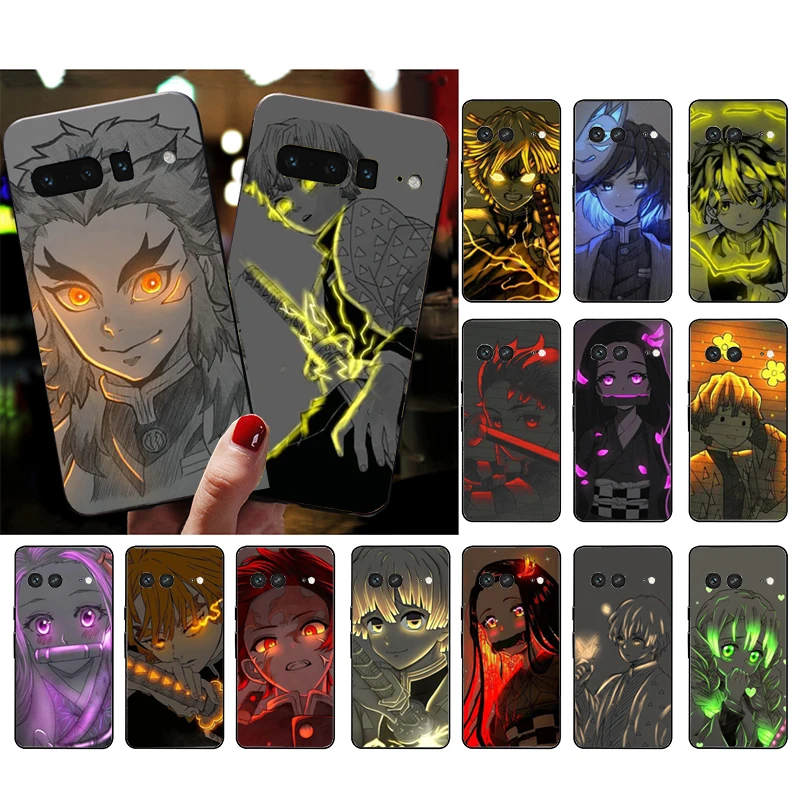 Anime Demon Slayer Phone Case for Google Pixel 9 Pro XL 8 7 6 Pro Pixel 8A 7A 6A 4A 3A 3XL Pixel 8 7 6 5 4