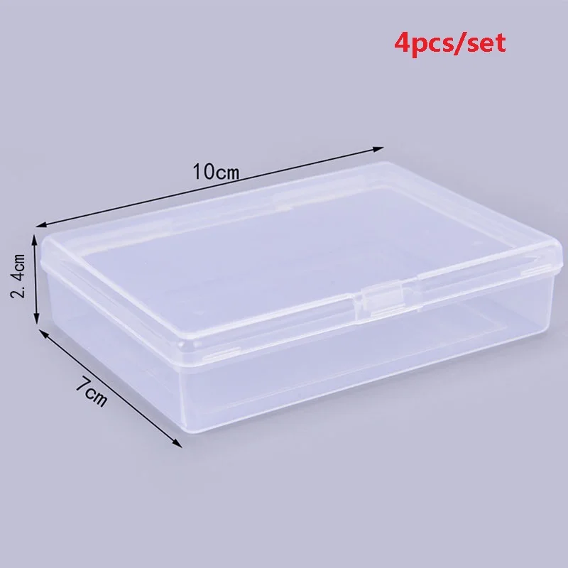 4PCS 10*7*2.4cm Transparent plastic boxes playing cards container PP storage case packing poker game card box for Board games