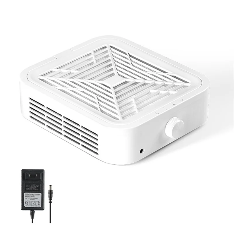 A19F-Penghilang Debu Kuku 120W Penyedot Debu Tanpa Sikat Turbin Kecepatan Dapat Disesuaikan Untuk Manikur Dengan Filter Yang Dapat Dilepas Colokan AS