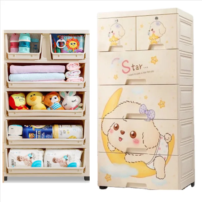 

5 Layer Best Seller Baby Plastic Storage Drawers Cabinet for Clothes