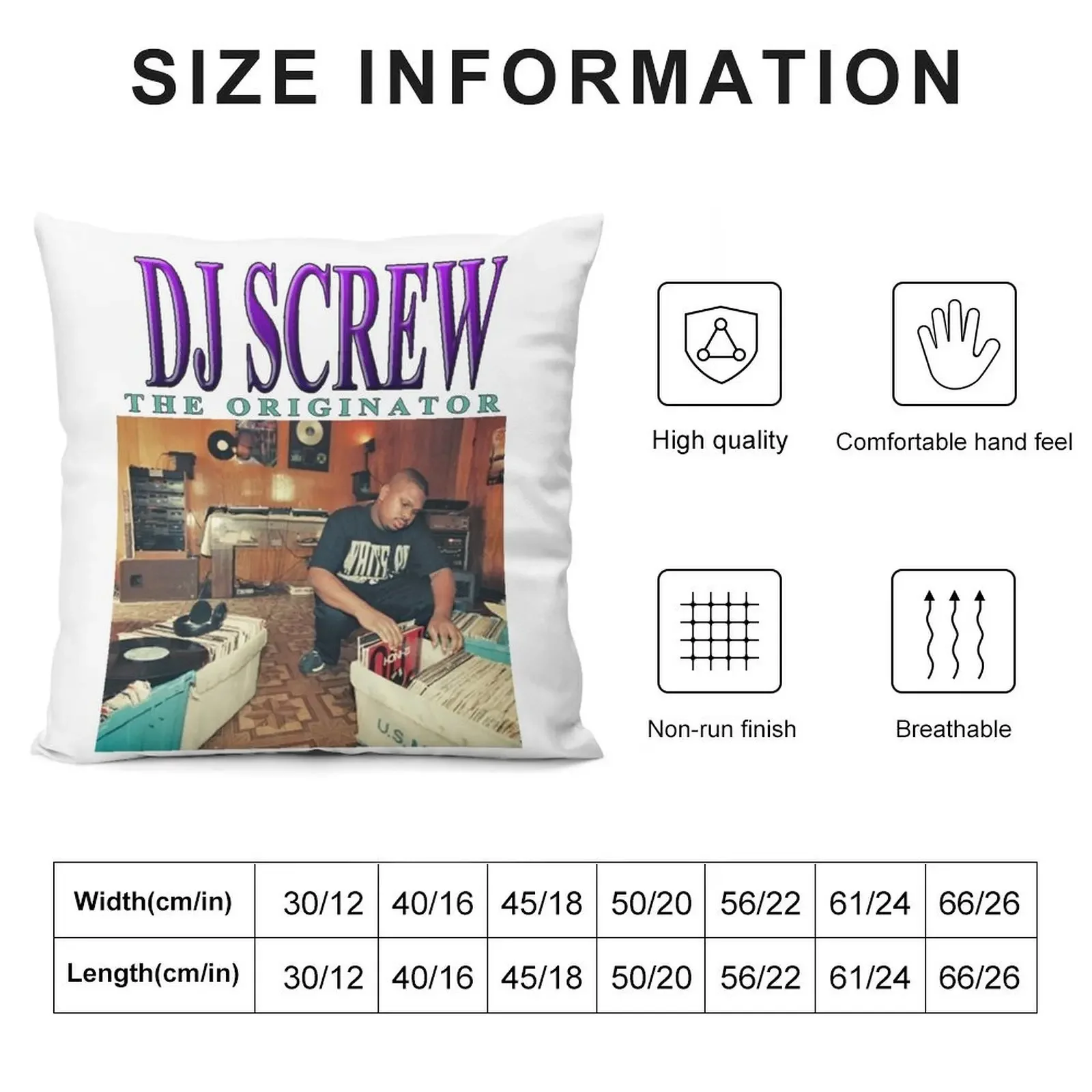 DJ SCREW // THE ORIGINATOR // R.I.P. // 90S VINTAGE INSPIRED DESIGN Throw Pillow Cushion Cover Set christmas pillow case pillow