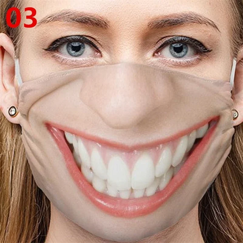 Halloween Funny Mask Unisex Funny Pattern Cotton Masks Breathable Washable Reusable Mask  Face Cover Halloween Party Supplies