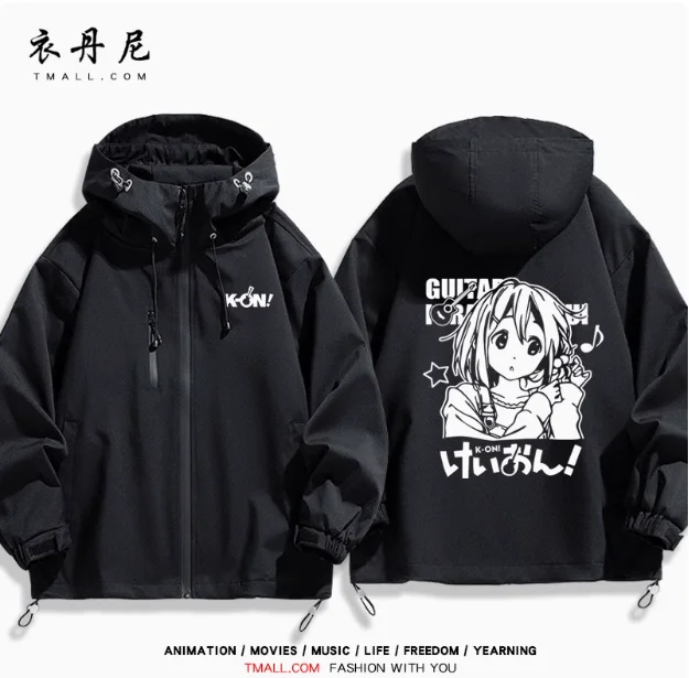 Anime K-ON Akiyama Mio Hirasawa Yui Capuchon Outdoor Jassen Cosplay Herfst Winter student Mannen Vrouwen Jasje Tops