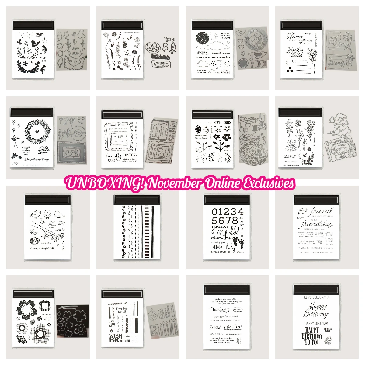 ENTPACKEN! November Online-Exklusiv: Neue Stempelkollektion Weihnachtsbaum Herbst Winter für Scrapbooking und DIY-Bastelarbeiten 2026