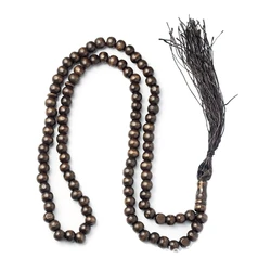 Perle di legno naturali da 8mm perline di preghiera Tasbih musulmane 99 rosario in legno perline Misbaha religione islamica Eid regalo Ramadan